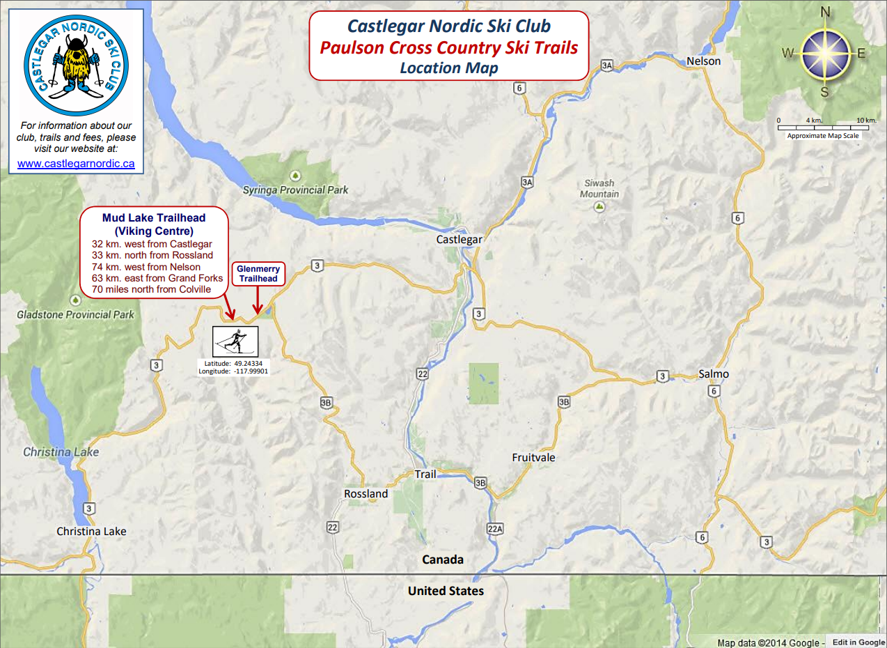 Paulson Cross Country Ski Trails Map